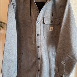 Carhartt Rain Defender relaxed fit heavyweight hooded shirt jacket